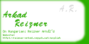 arkad reizner business card